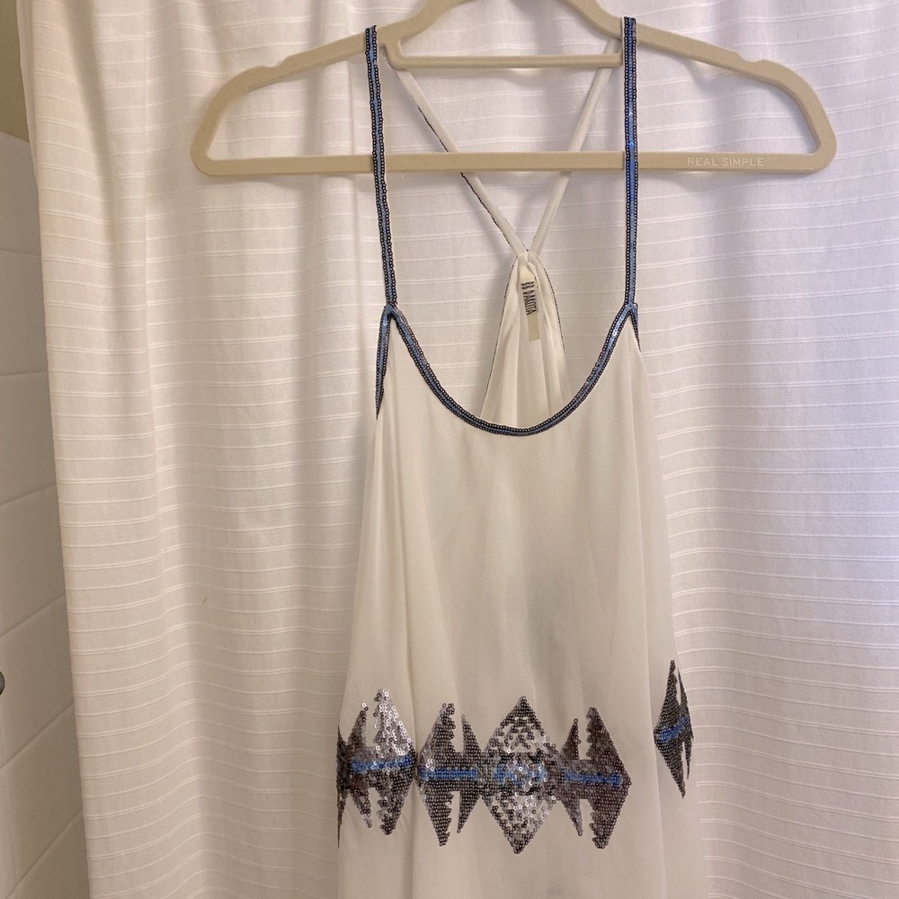 Sheer sequined BB Dakota flowy tank